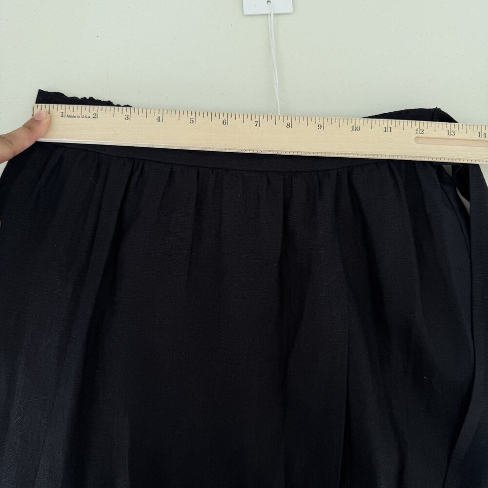 Reformation Linen Palm Set 4 Black Two Piece Set Crop Top Skirt Vacation Resort - Picture 13 of 14
